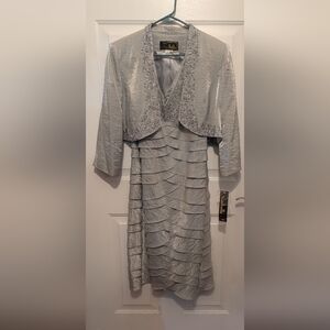 Nora Nichelle Layered Midi Dress with Jacket